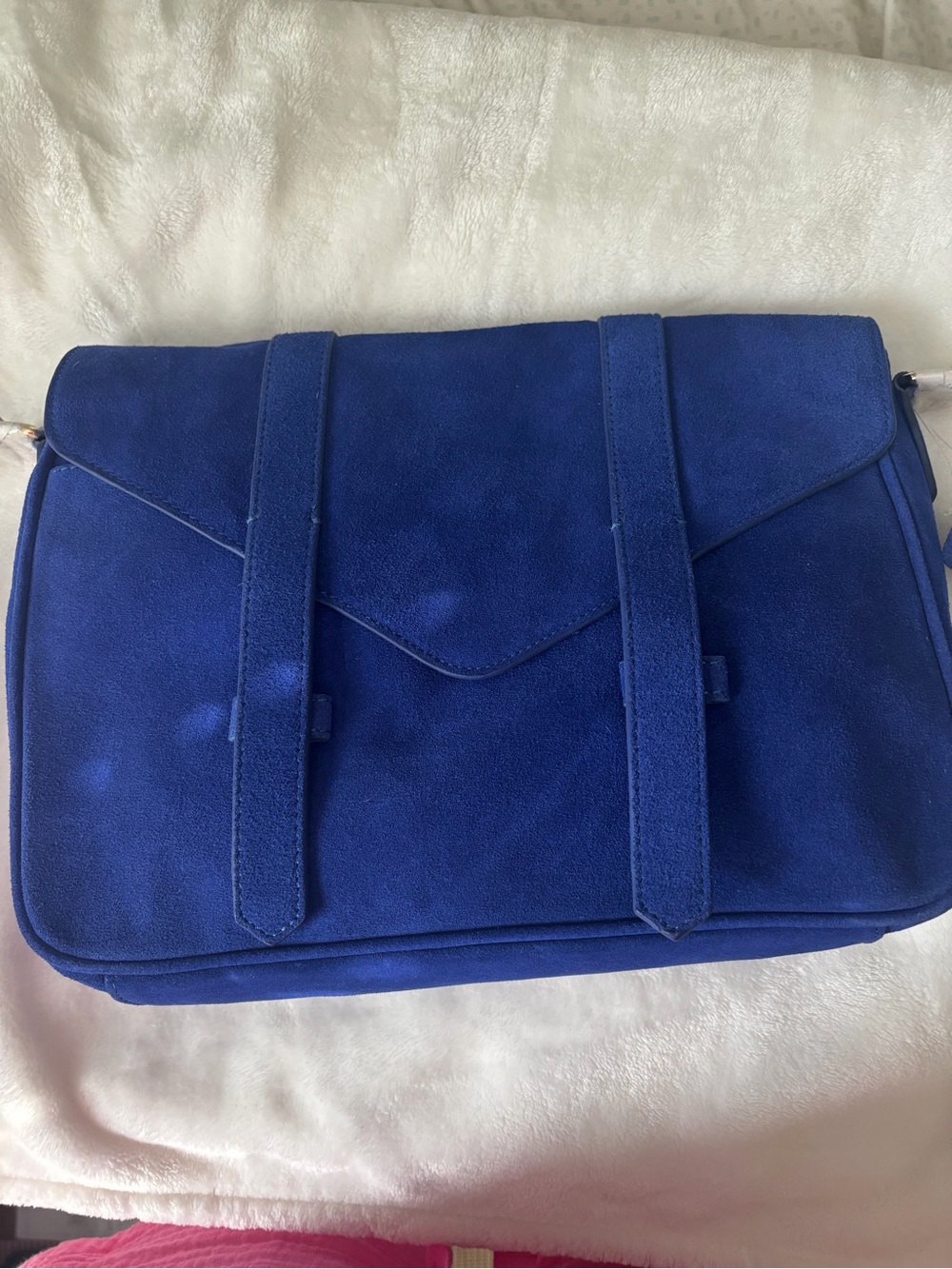 Lesportsac Royal Blue Suede Satchel